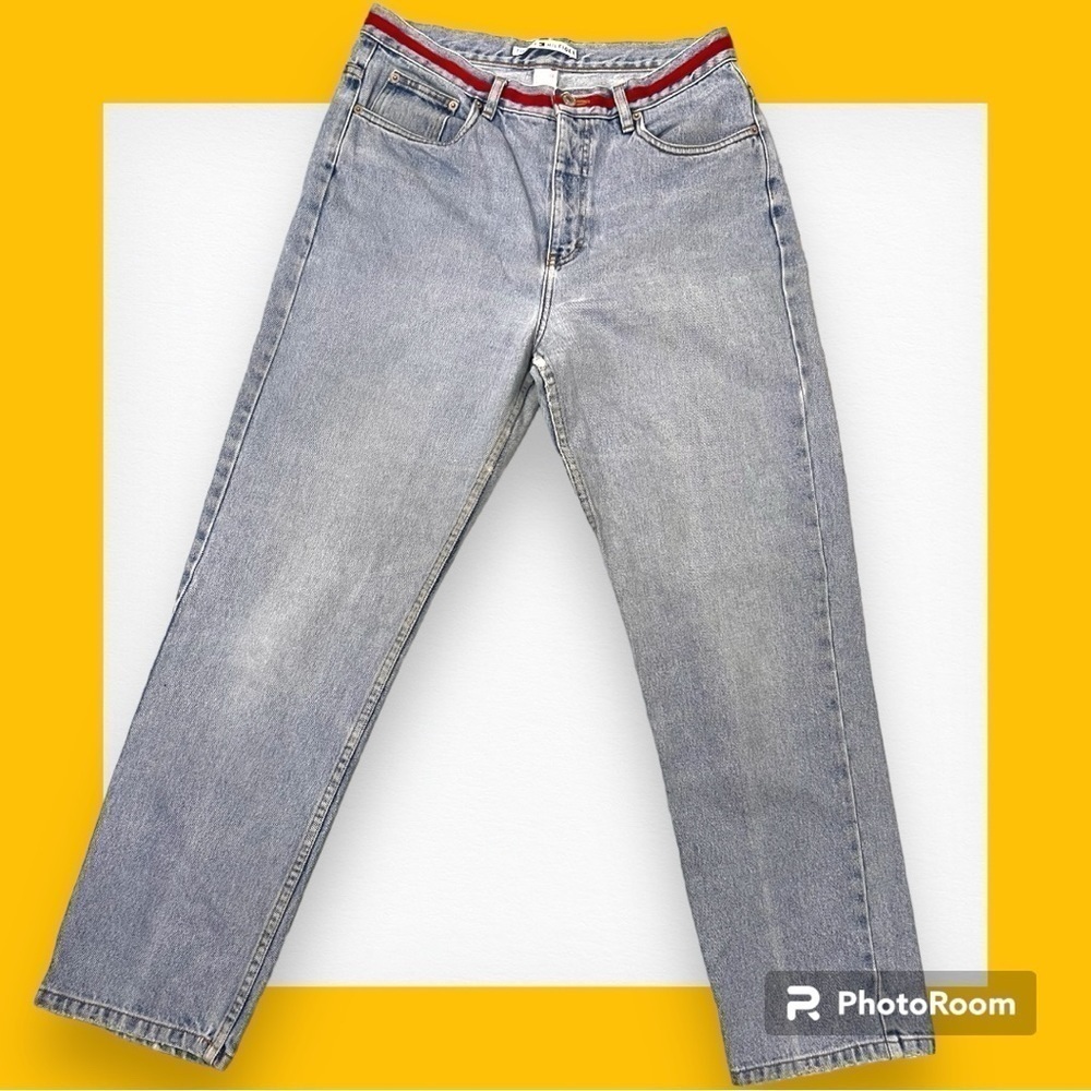 Tommy Hilfiger vintage retro stonewashed straight leg denim jeans 14 - Picture 2 of 3